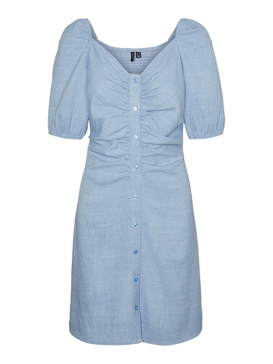 VMMELANEY Short Dress - Chambray Blue