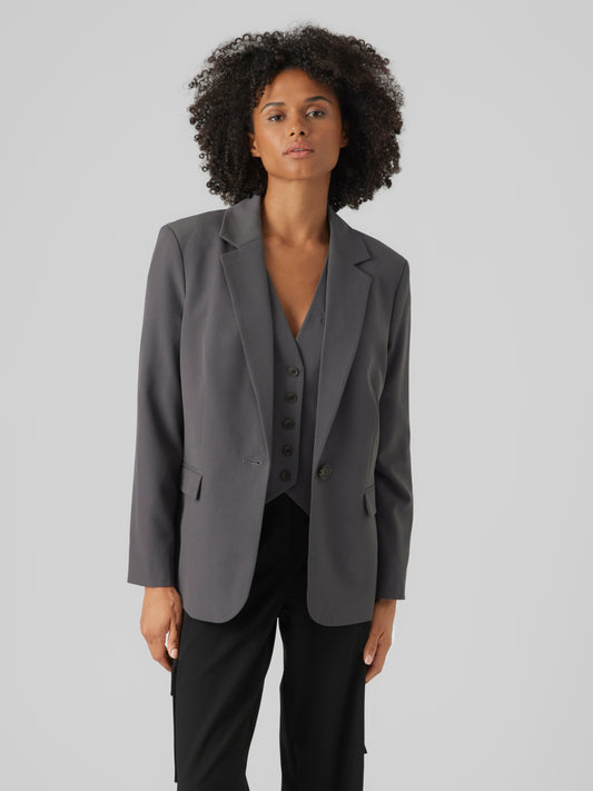 VMTROIANTHEA Blazer - Grey Pinstripe